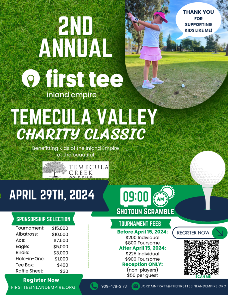 Upcoming Events - First Tee - Inland Empire